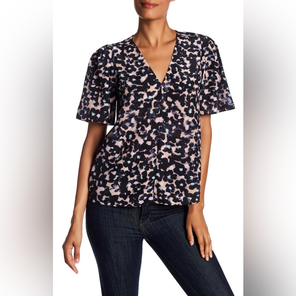 REBECCA TAYLOR 100% Silk Oleander Top